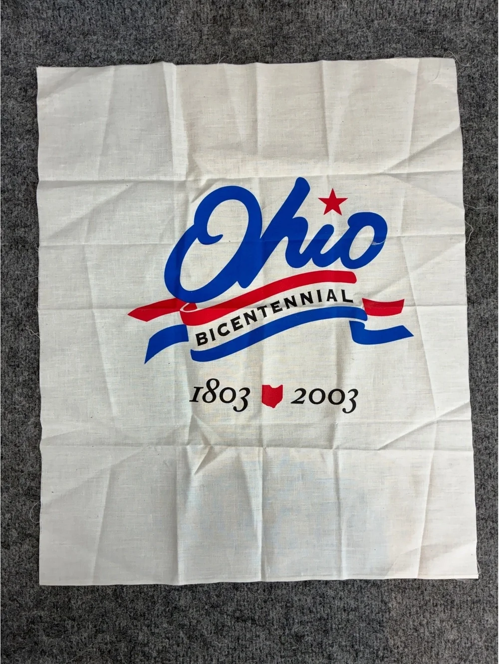 Ohio Bicentennial Cotton Tea Towel 1803-2003
